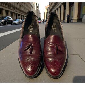 Hanover MasterFlex Mens Wing Tip Leather Loafers Dress Shoes Size 10 1/2 D/B